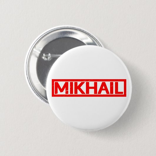 Mikhail Briefmarke Button (Vorne & Hinten)