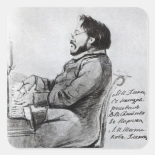 Mikhail Glinka, 1853 Quadratischer Aufkleber