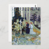 Mikhail Nesterov - die Gründung von Trinity Sergiu Postkarte (Vorne/Hinten)