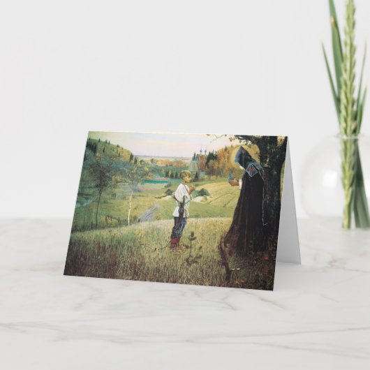 Mikhail Nesterov- Vision des jungen Bartholomew Karte (Vorderseite)