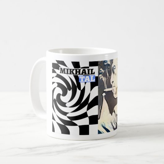 Mikhail Tal Chess Kaffeetasse (Vorderseite Links)