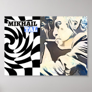 Mikhail Tal, Schachspieler Poster