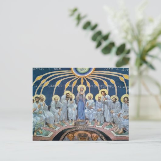 Mikhail Vrubel - Abstieg des Heiligen Geistes auf  Postkarte (Stehend Vorderseite)