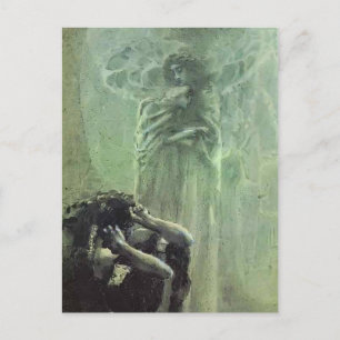 Mikhail Vrubel - Dämon und Engel mit Tamaras Soul Postkarte