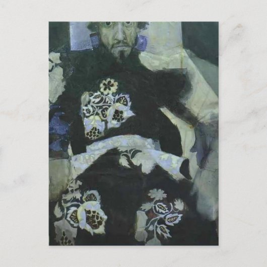 Mikhail Vrubel - Ein Mann in russischer altmodisch Postkarte (Vorderseite)