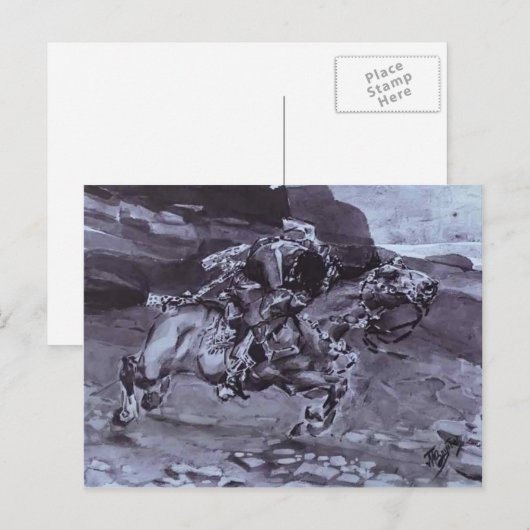 Mikhail Vrubel-Rider Postkarte (Vorne/Hinten)