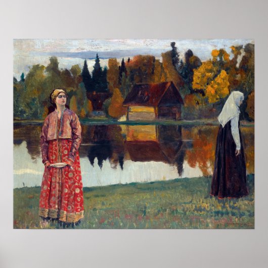 Mikhail Wasilievich Nesterov am See Poster (Vorne)