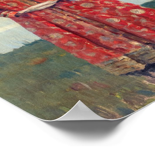 Mikhail Wasilievich Nesterov am See Poster (Ecke)