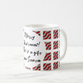 Mikitez rotwhite candycane Christmaspattern Kaffeetasse (VorderseiteRechts)