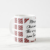 Mikitez rotwhite candycane Christmaspattern Kaffeetasse (Vorderseite Links)