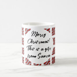 Mikitez rotwhite candycane Christmaspattern Kaffeetasse