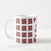 Mikitez rotwhite candycane Christmaspattern Kaffeetasse (Links)