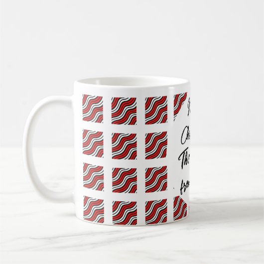 Mikitez rotwhite candycane Christmaspattern Kaffeetasse (Links)