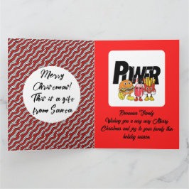 Mikitez rotwhite candycane Christmaspattern Karte