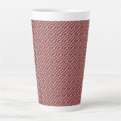 Mikitez rotwhite candycane Christmaspattern Milchtasse (Vorderseite)