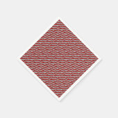 Mikitez rotwhite candycane Christmaspattern Serviette (Ecke)