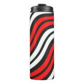 Mikitez rotwhite candycane Christmaspattern Thermosbecher (Vorderseite)