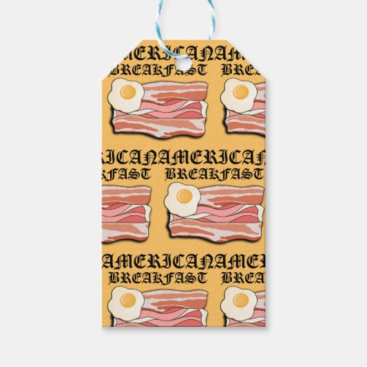 Mikitiez Amerikanisches Frühstücksspeck Eier july Geschenkanhänger (Vorderseite)