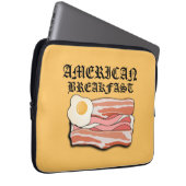 Mikitiez Amerikanisches Frühstücksspeck Eier july Laptopschutzhülle (Vorne Rechts)
