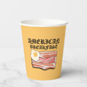Mikitiez Amerikanisches Frühstücksspeck Eier july  Pappbecher (Rückseite)