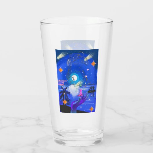 Mikitiez aquarius galaxie Sommerleuchte Glas (Rückseite)