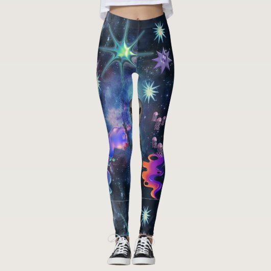 Mikitiez aquarius galaxie Sommerleuchte Leggings (Vorderseite)