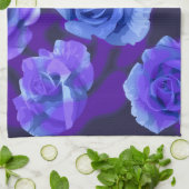 Mikitiez blaue Rose Blume Valentinstag Fantasy Roc Geschirrtuch (Gefaltet)