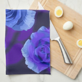 Mikitiez blaue Rose Blume Valentinstag Fantasy Roc Geschirrtuch (Viertel Falte)