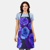 Mikitiez blaue Rose Blume Valentinstag Fantasy Roc Schürze (Getragen)