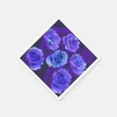 Mikitiez blaue Rose Blume Valentinstag Fantasy Roc Serviette (Ecke)