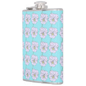 Mikitiez blaues winziges weißes Blume Muster Flachmann (Links)