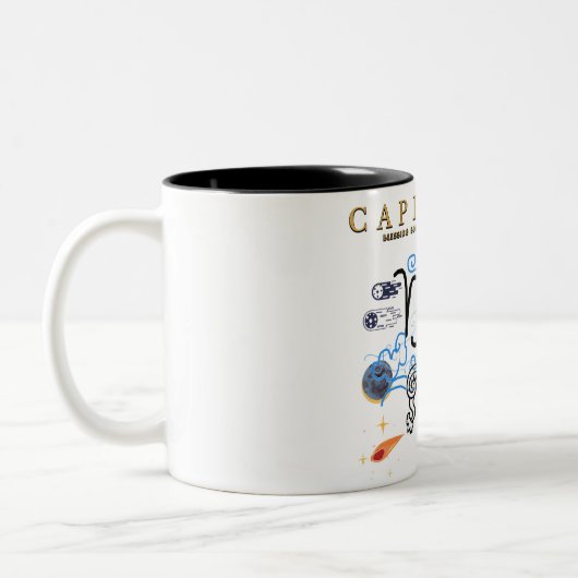 Mikitiez capricorn froh neues Jahr Sättigung Astro Zweifarbige Tasse (Links)
