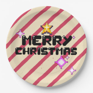 Mikitiez Christmasgame Vintag dad elf santaclaus Pappteller