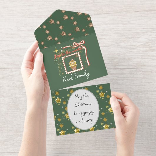 Mikitiez Christmasnoel angle gift star All-in-One-Einladung (Abreißstreifen)