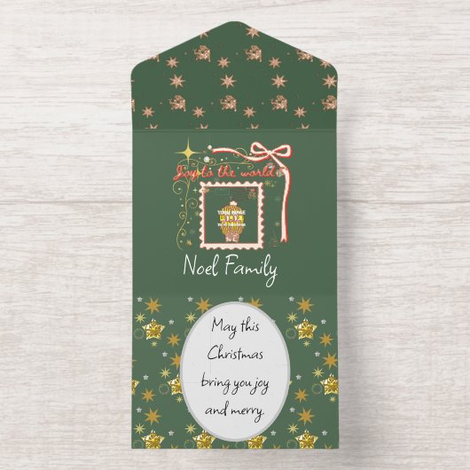 Mikitiez Christmasnoel angle gift star All-in-One-Einladung (Innenseite)