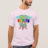 Mikitiez cupid niedliche Regenbogen-Zwillingsfreun T-Shirt (Vorderseite)
