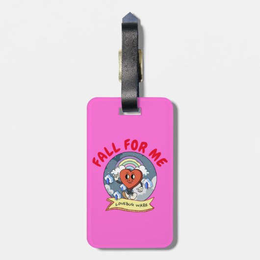 Mikitiez Custom Valentine lustige Lovebug Software Gepäckanhänger (Rückseite vertikal)