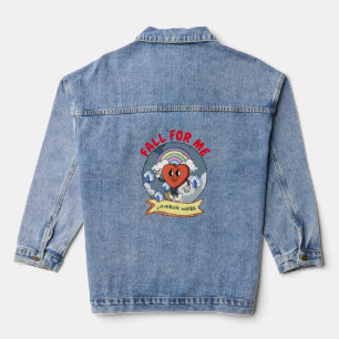 Mikitiez Custom Valentine lustige Lovebug Software Jeansjacke