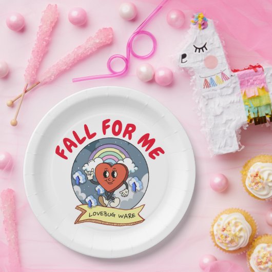 Mikitiez Custom Valentine lustige Lovebug Software Pappteller (Party)