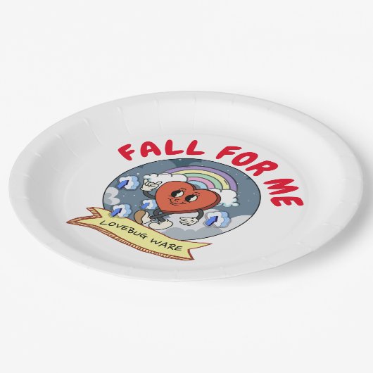 Mikitiez Custom Valentine lustige Lovebug Software Pappteller (Schrägansicht)