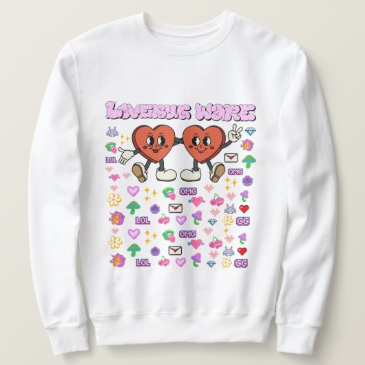 Mikitiez Custom Valentine lustige Lovebug Software Sweatshirt (Design vorne)