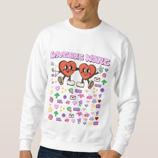 Mikitiez Custom Valentine lustige Lovebug Software Sweatshirt (Vorderseite)