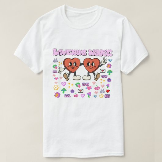 Mikitiez Custom Valentine lustige Lovebug Software T-Shirt (Design vorne)