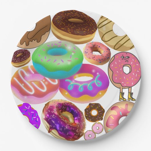Mikitiez donut picknicknica Pridemonth Olympia Pappteller (Vorderseite)