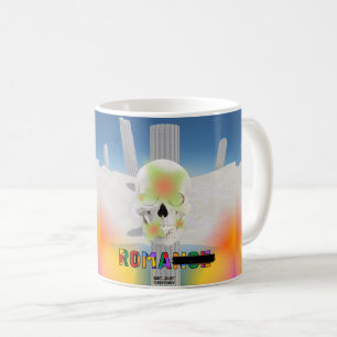 Mikitiez dreamer Schädel tatto Regenbogen Rose Str Kaffeetasse