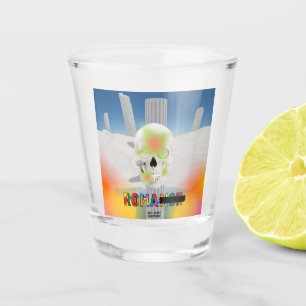 Mikitiez dreamer Schädel tatto Regenbogen Rose Str Schnapsglas