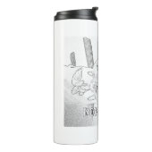 Mikitiez dreamer Schädel Tatto Regenbogen Rosen Ge Thermosbecher (Nach links gedreht)