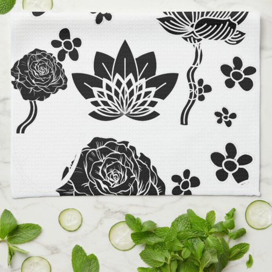 Mikitiez Erdday Natur Selflove Rose Blume Geschirrtuch (Gefaltet)