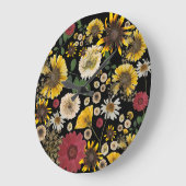 Mikitiez Erdday Natur Selflove Rose Blume Große Wanduhr (Winkel)