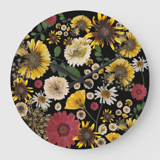 Mikitiez Erdday Natur Selflove Rose Blume Große Wanduhr (Vorderseite)